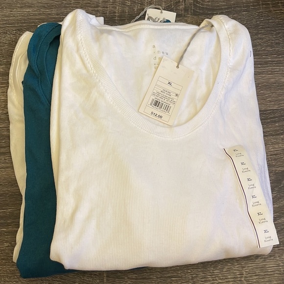 3 Piece Ribbed Scoop Neck T - Shirt - Picture 6 of 8